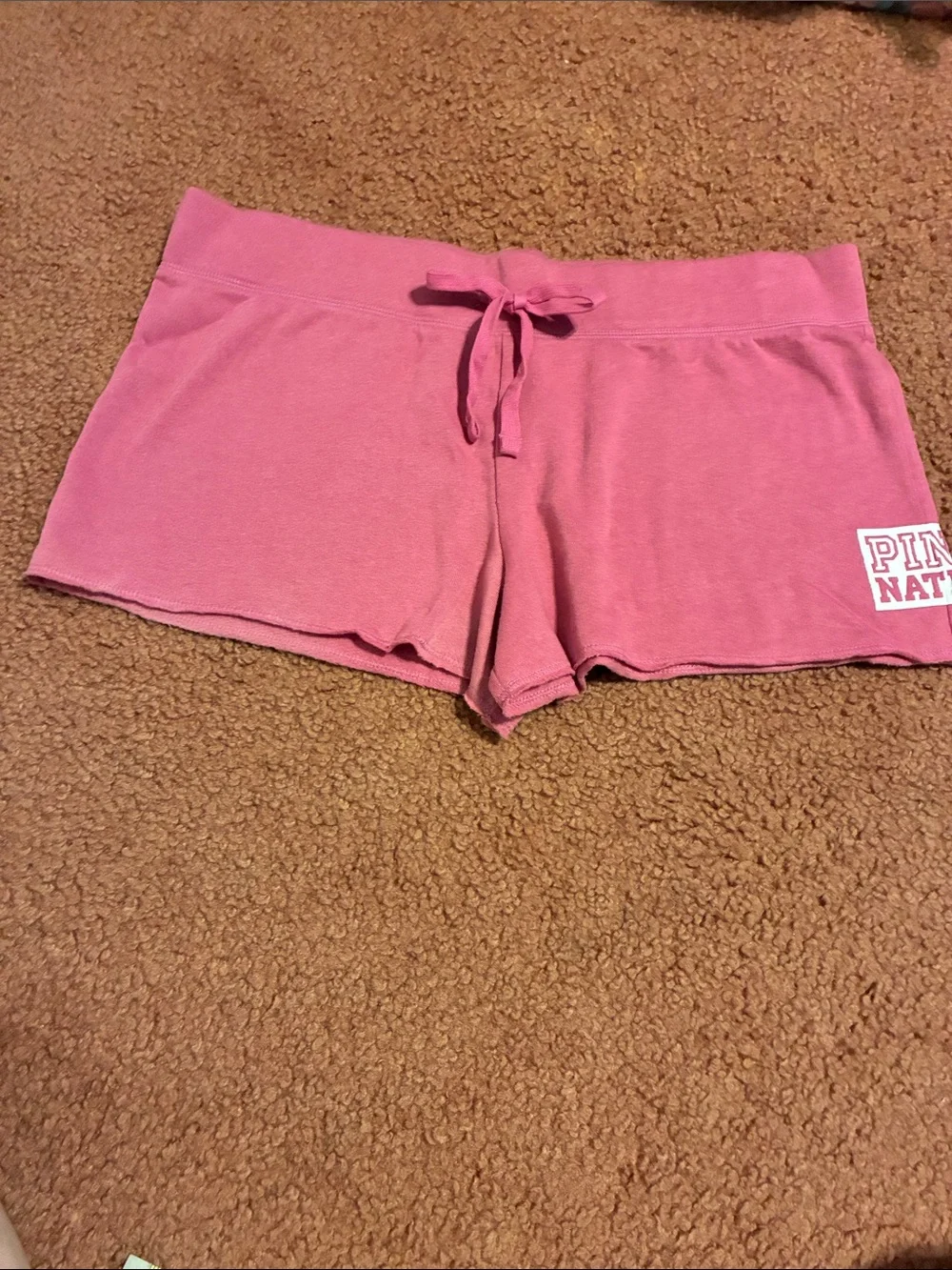 Victoria's Secret PINK Shorts - Dusy Rose Pink with White Logo, Medium